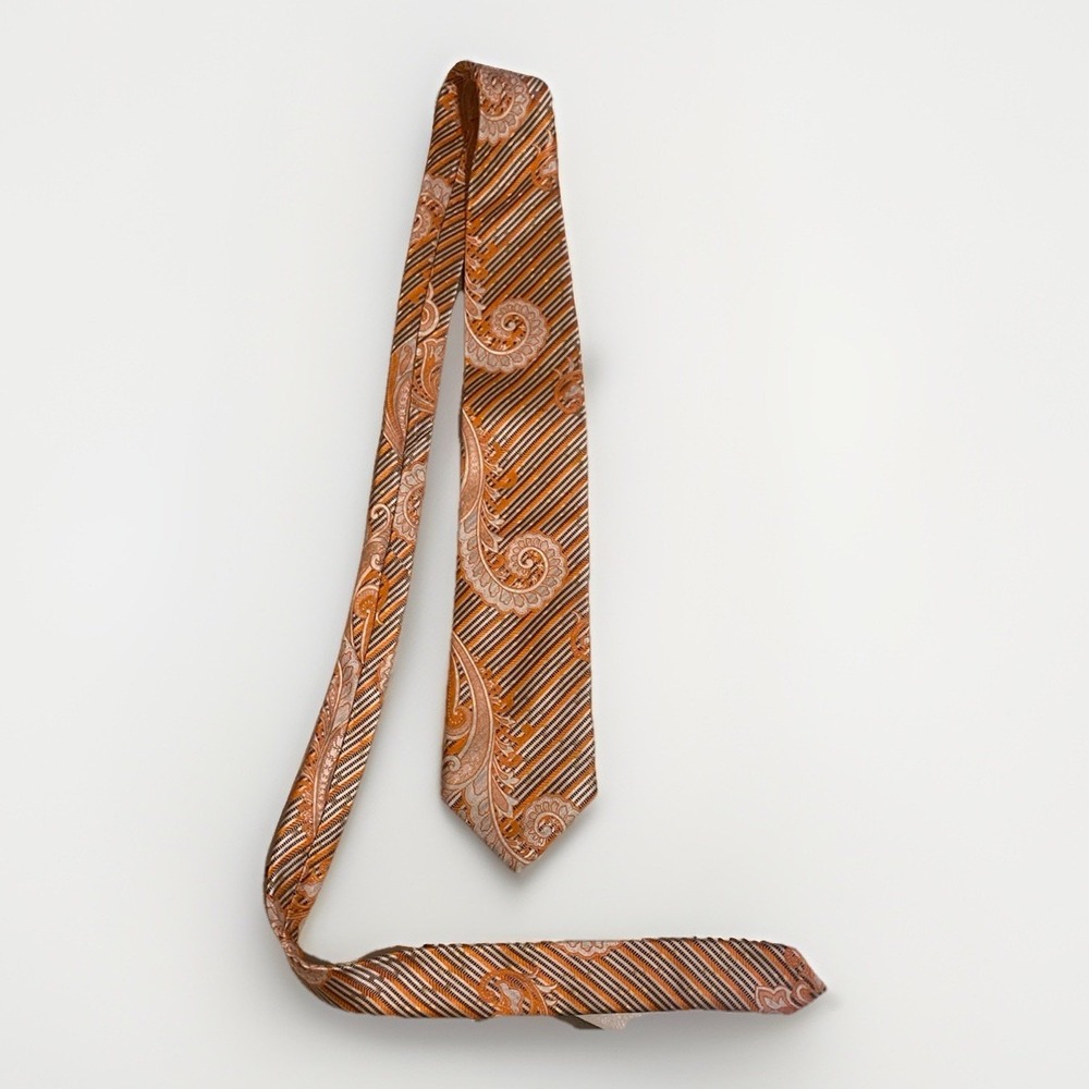 Bruno Conte Orange Tie By Don Jonathan